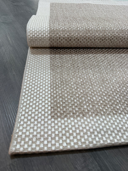 Natura Sisal NTR 02 Krem Sütlükahve Sisal Dokuma Halı - NTR 02