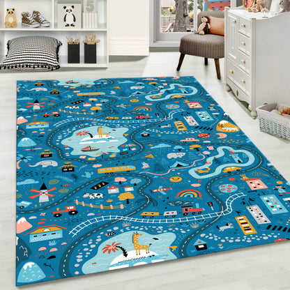 Carpet Wagon HV198 Cream Beige Named Children's Carpet