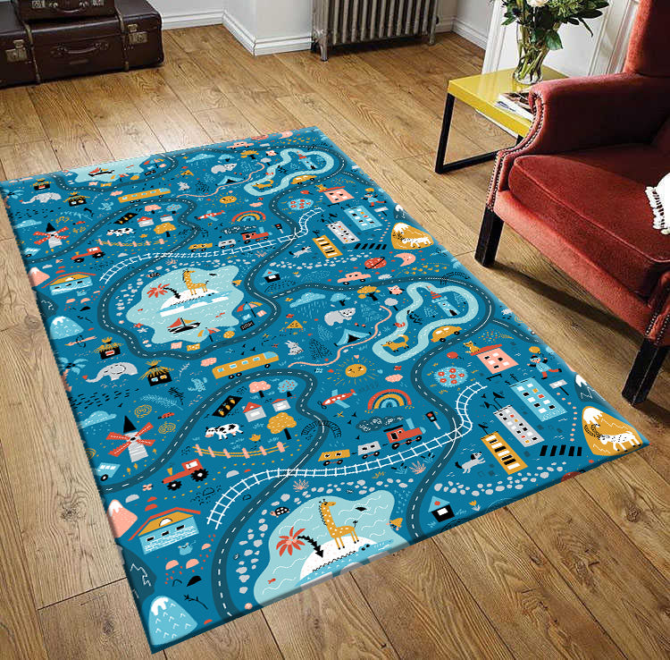 Carpet Wagon HV198 Cream Beige Named Children's Carpet