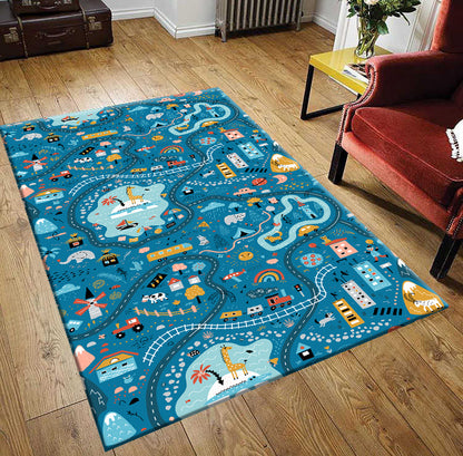 Carpet Wagon HV198 Cream Beige Named Children's Carpet