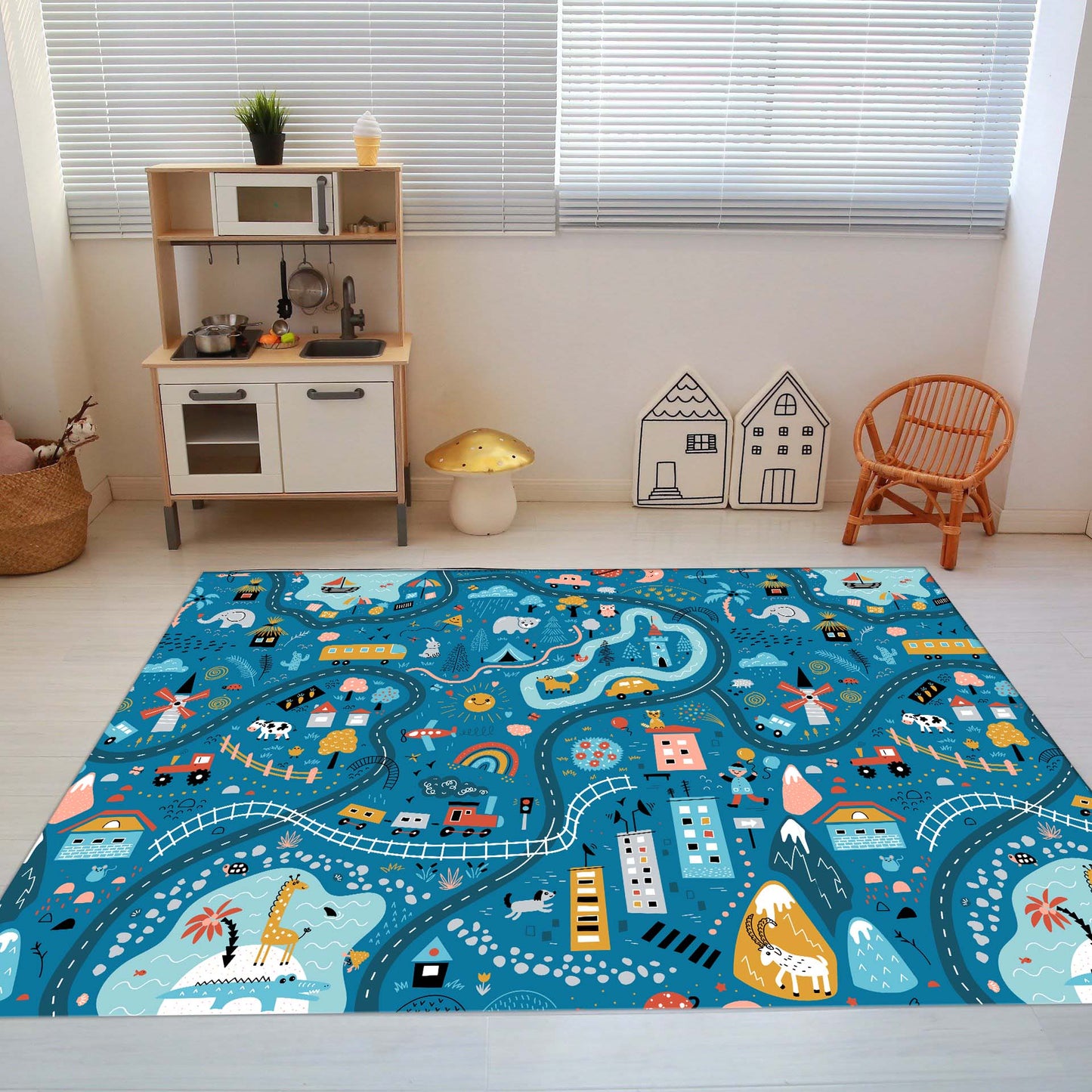 Carpet Wagon HV198 Cream Beige Named Children's Carpet