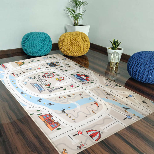 Carpet Wagon HV198 Cream Beige Named Children's Carpet