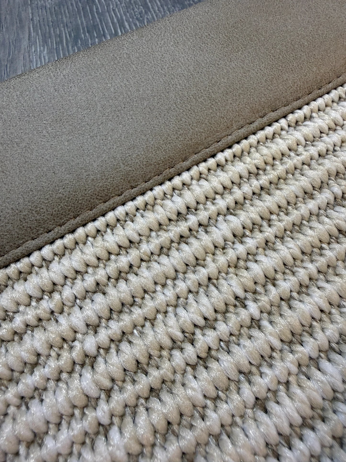 Himalaya Bej Deri Bordürlü 663 Krem Sisal Halı - El Yapımı, Dayanıklı, Modern Tasarım - HVHB33 - HALI VAGONU