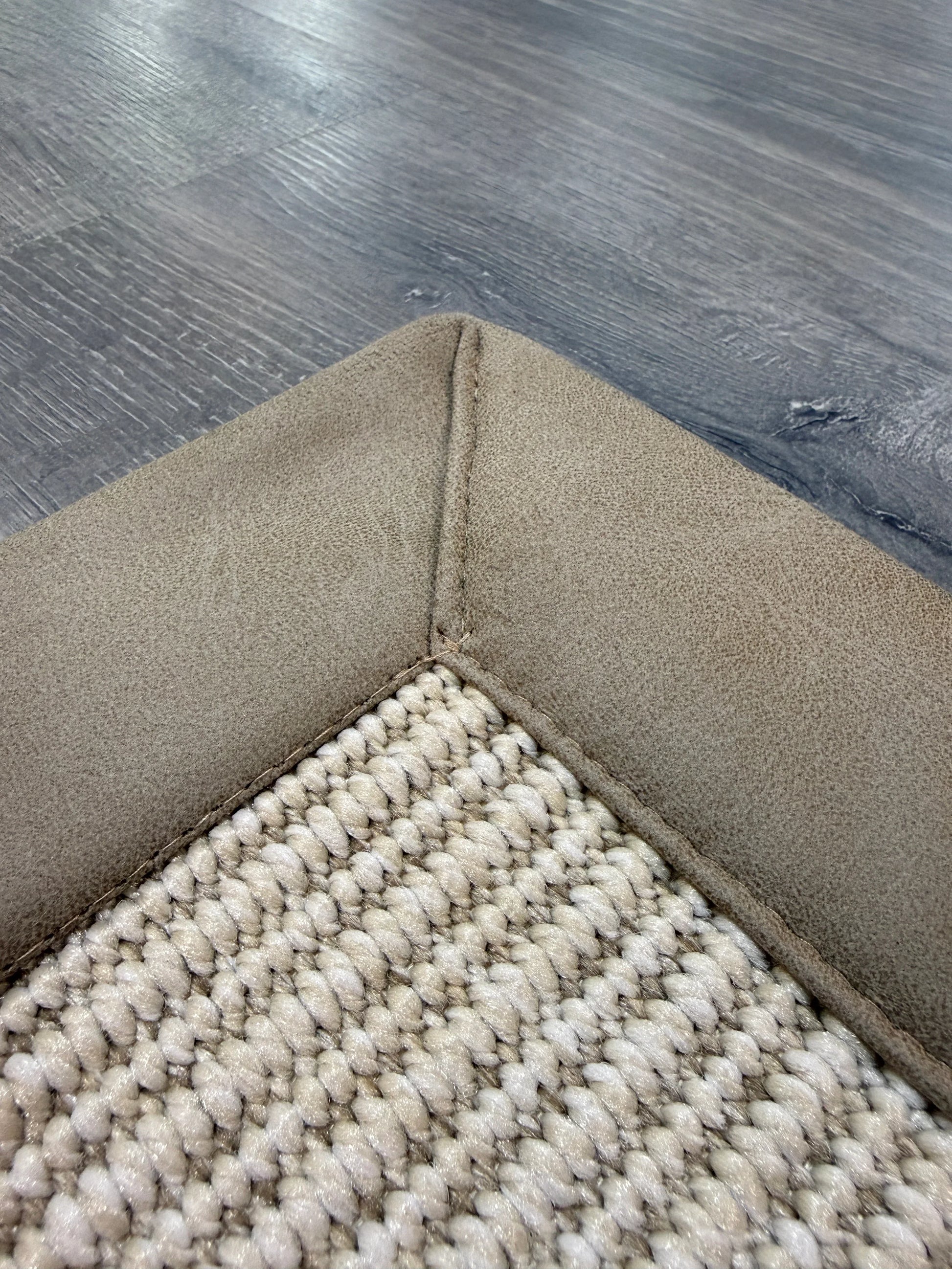 Himalaya Bej Deri Bordürlü 663 Krem Sisal Halı - El Yapımı, Dayanıklı, Modern Tasarım - HVHB33 - HALI VAGONU