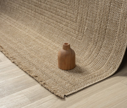 Halı Vagonu Botswana 668 Bej Sisal Halı, kaliteli malzemelerden üretilmiş iç ve dış mekan kullanımı için ideal sisal halı.