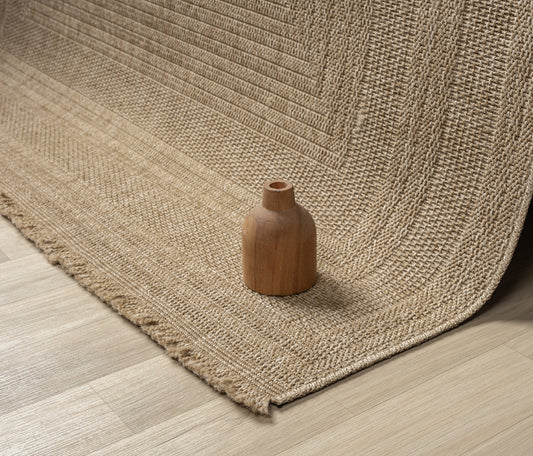 Halı Vagonu Botswana 668 Bej Sisal Halı, kaliteli malzemelerden üretilmiş iç ve dış mekan kullanımı için ideal sisal halı.