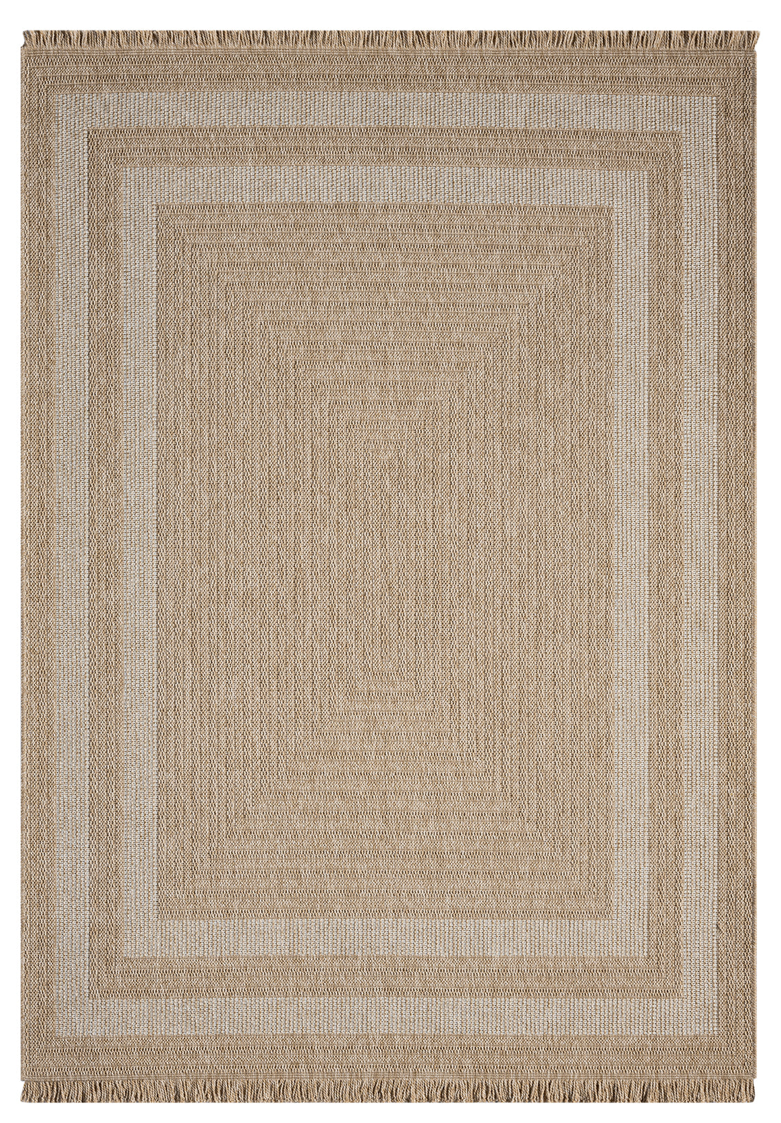 Halı Vagonu Botswana 668 Siyah Sisal Halı'nın minimalist tasarımı, modern mekanlara uyum sağlıyor.