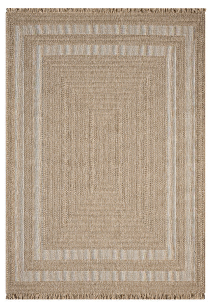 Halı Vagonu Botswana 668 Siyah Sisal Halı'nın minimalist tasarımı, modern mekanlara uyum sağlıyor.