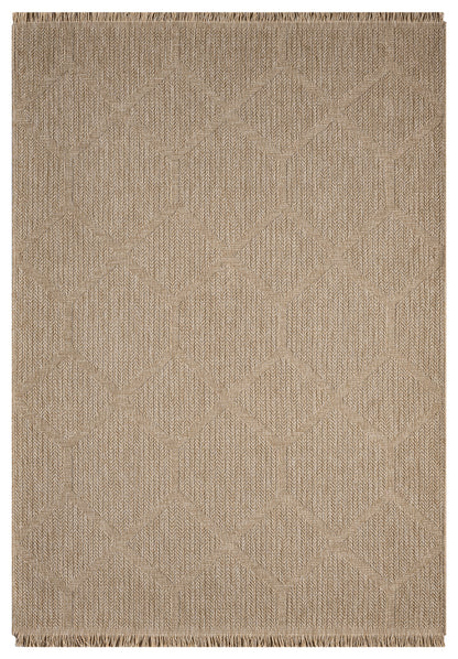 Halı Vagonu Botswana 669 Bej Sisal Halı; flatweave dokuma yapısıyla hav yüksekliği olmayan pratik bir seçenek.