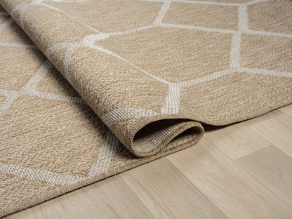 Halı Vagonu Botswana 669 Beyaz Sisal Halı, polipropilen ve polyester malzemeden üretilmiştir.