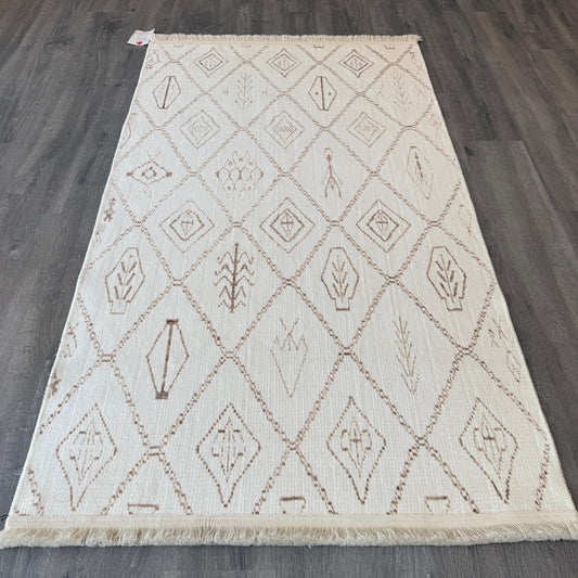 100x175cm 5mm Dokuma Taban Etnik Desenli Soft Halı