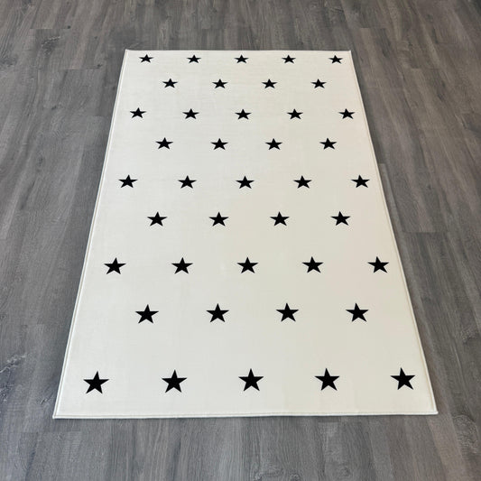 100x160cm 11mm Deri Taban Yıldızlı Çocuk Odası Halısı