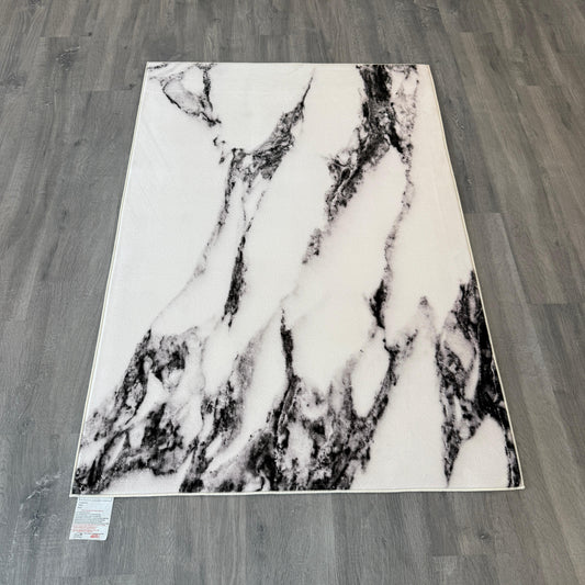 100x160cm 11mm Deri Taban Mermer Desenli Dijital Baskı Halı