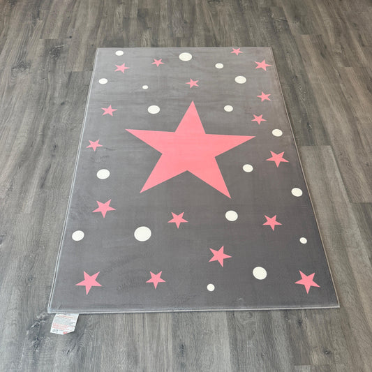 100x150 11mm Deri Taban Yıldızlı Çocuk Halısı