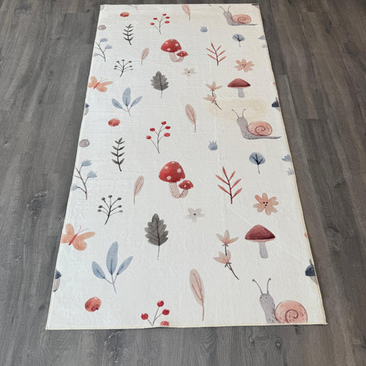 100x200 - 5mm Bambu Dokulu Dokuma Taban Çocuk Halısı ( Lekesi var)