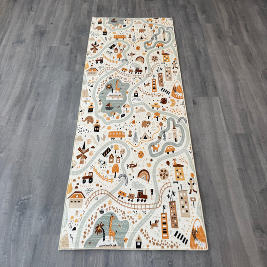 75x200 - 11mm Deri Tabanlı Trafikli Çocuk Halısı