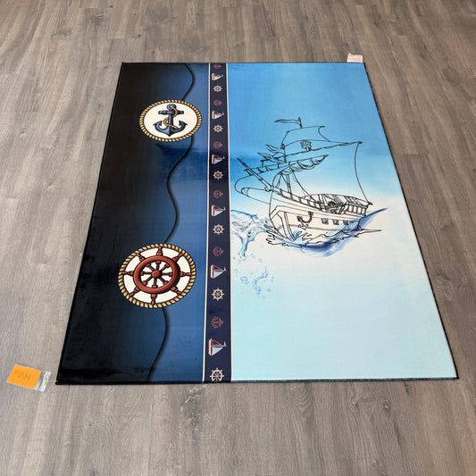 120x160 - 11mm Deri Taban Denizci Çocuk Halısı