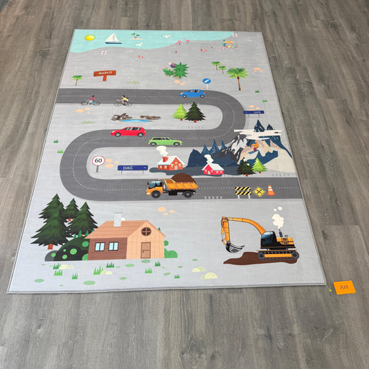 133x190 - 11mm - Deri Taban Trafikli Çocuk Halısı