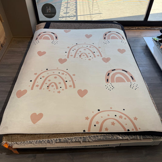 170x200cm - 8mm - Deri Taban Boho Çocuk Odası Halısı