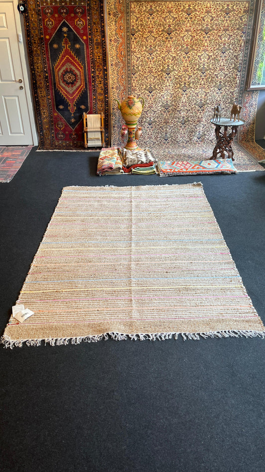 170x240 - Juno Jüt Ech 05 Natural Multy Flatweave El Dokuma Naturel Jüt Hasır Halı