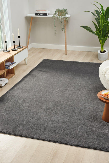 Alora Soft Collection 4500 Antrasit – Ultra Yumuşak 15mm Modern Makine Halısı - HALI VAGONU