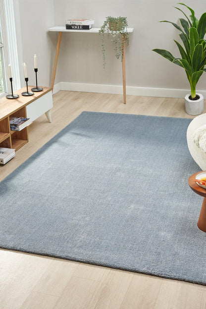 Alora Soft Collection 4500 Mavi – Ultra Yumuşak 15mm Modern Makine Halısı - HALI VAGONU