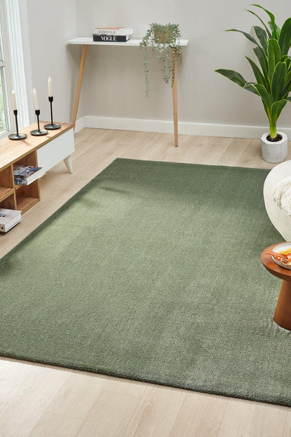 Alora Soft Collection 4500 Yeşil – Ultra Yumuşak 15mm Modern Makine Halısı - HALI VAGONU