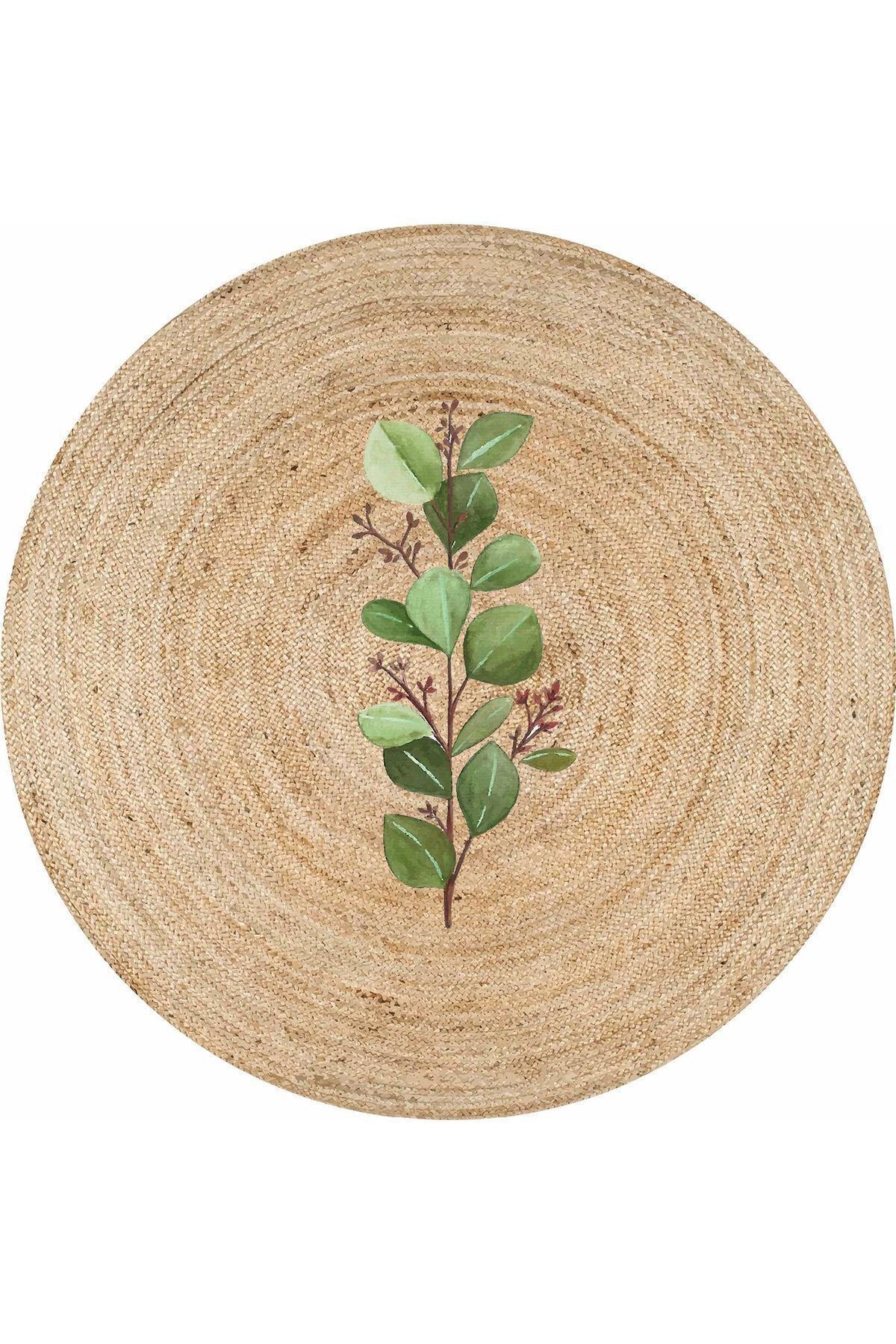 Boho 922 Jüt Hasır Etnik Desenli Jüt Örme Doğal Hasır Natural Halı - HALI VAGONU