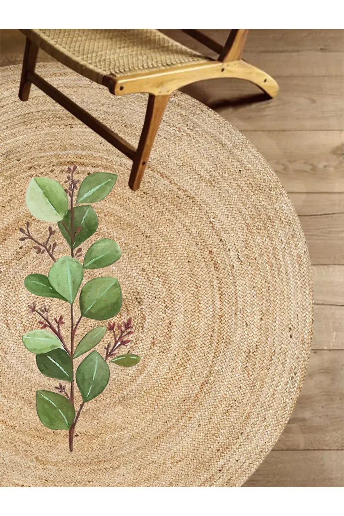 Boho 922 Jüt Hasır Etnik Desenli Jüt Örme Doğal Hasır Natural Halı - HALI VAGONU