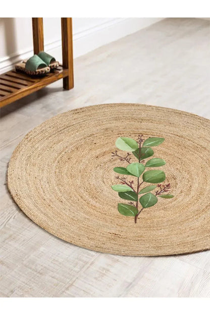 Boho 922 Jüt Hasır Etnik Desenli Jüt Örme Doğal Hasır Natural Halı - HALI VAGONU