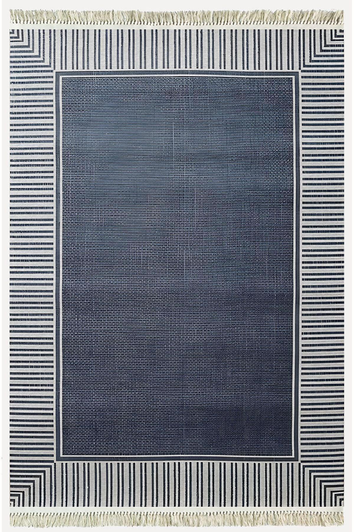 Cotton Kilim 11 Laciver Tonunda Geometrik Desenli Dekoratif Yıkanabilen Dokuma Taban Kilim - HALI VAGONU