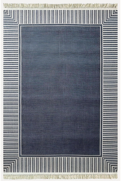 Cotton Kilim 11 Laciver Tonunda Geometrik Desenli Dekoratif Yıkanabilen Dokuma Taban Kilim - HALI VAGONU
