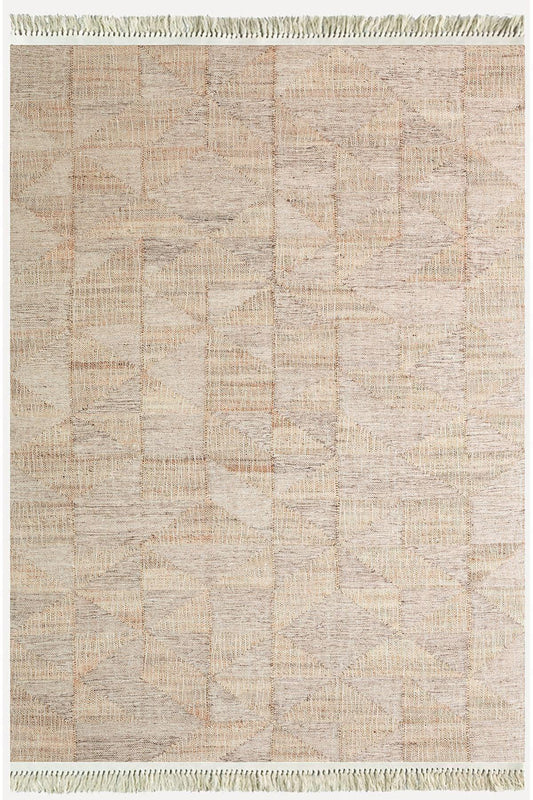 Cotton Kilim 30 Jüt Efekl Desenli Dekoratif Yıkanabilen Dokuma Taban Kilim - HALI VAGONU