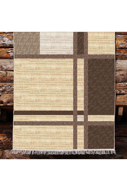 Cotton Kilim 44 Jut Efekli Natural Modern Dekoratif Yıkanabilen Dokuma Kilim - HALI VAGONU