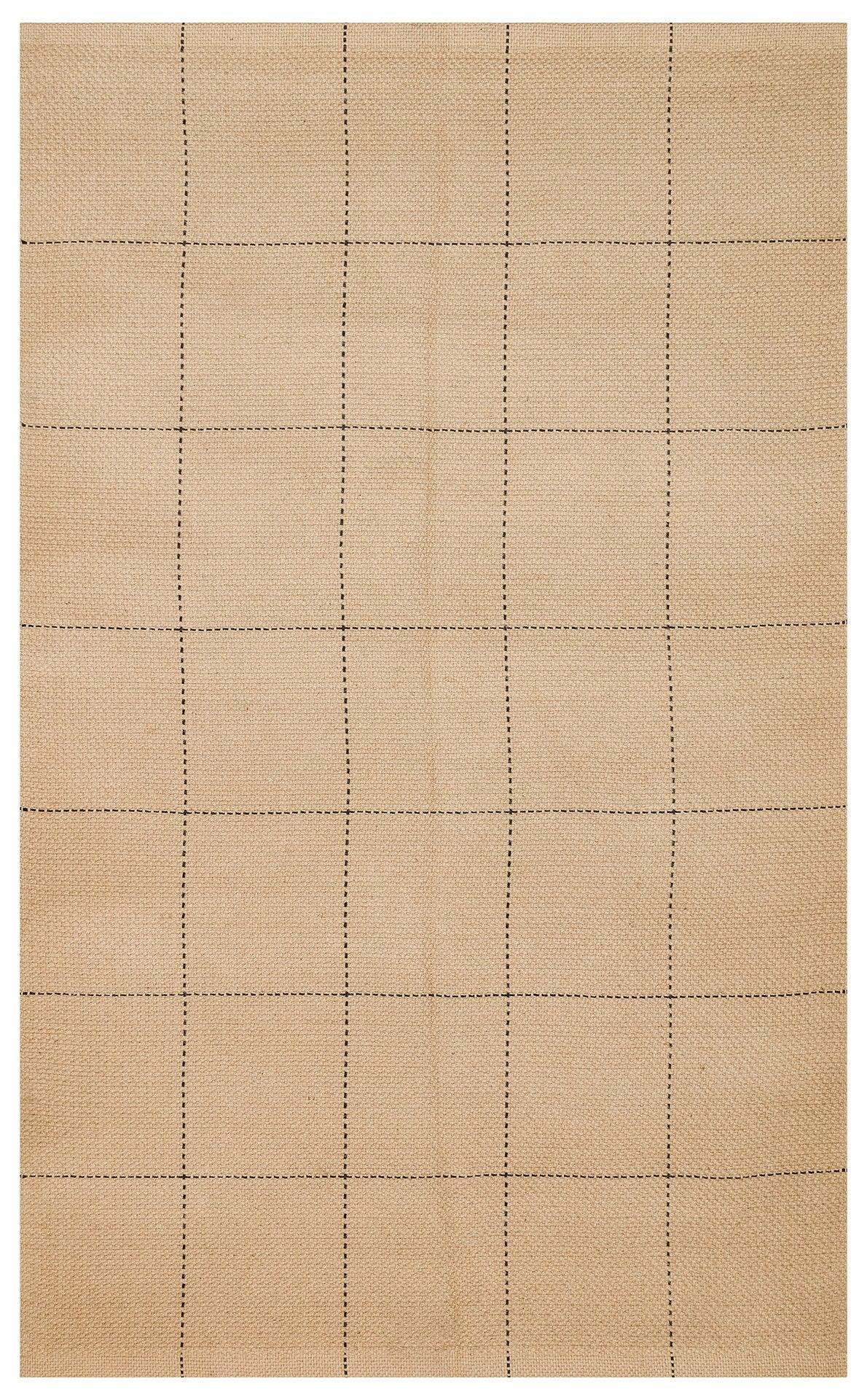 DELHİ DLH 01 BLACK Jüt ve Pamuk ile Üretilen Çift Taraflı Modern Kilim - HALI VAGONU