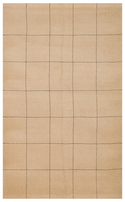 DELHİ DLH 01 BLACK Jüt ve Pamuk ile Üretilen Çift Taraflı Modern Kilim - HALI VAGONU