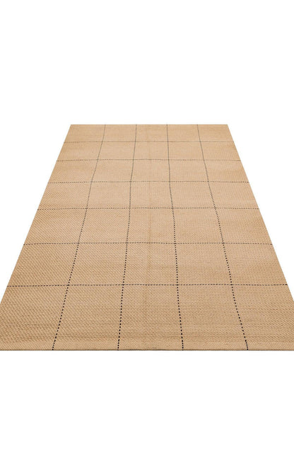 DELHİ DLH 01 BLACK Jüt ve Pamuk ile Üretilen Çift Taraflı Modern Kilim - HALI VAGONU
