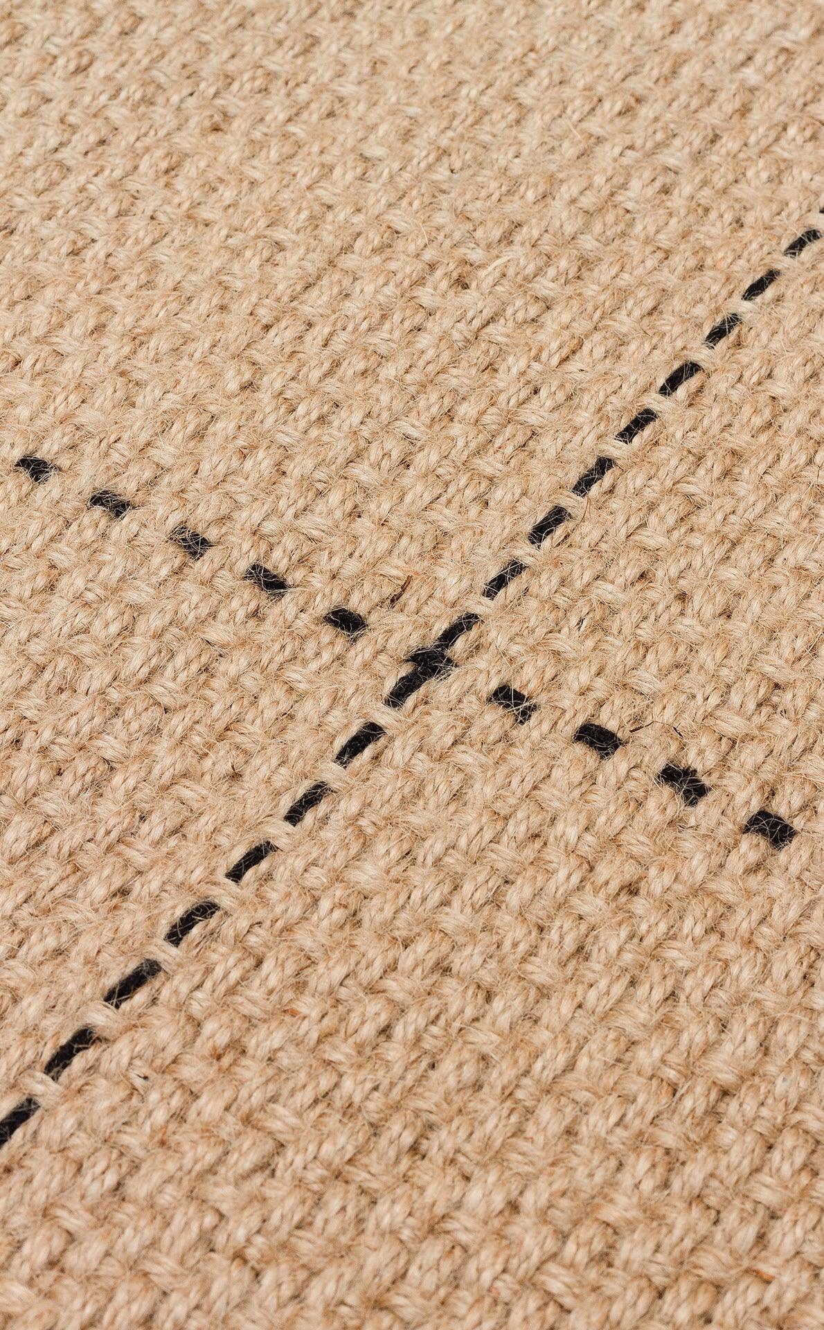 DELHİ DLH 01 BLACK Jüt ve Pamuk ile Üretilen Çift Taraflı Modern Kilim - HALI VAGONU