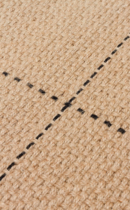 DELHİ DLH 01 BLACK Jüt ve Pamuk ile Üretilen Çift Taraflı Modern Kilim - HALI VAGONU