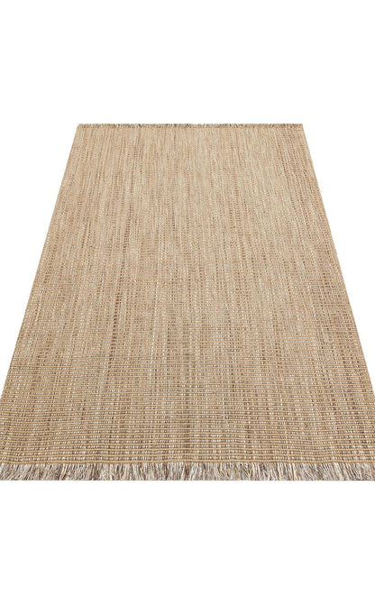 DOHA DH 01 BEIGE Jüt ve Polyester ile Üretilen Çift Taraflı Modern Kilim - HALI VAGONU
