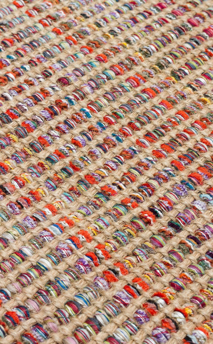 DOHA DH 01 MULTY Jüt ve Polyester ile Üretilen Çift Taraflı Modern Kilim - HALI VAGONU