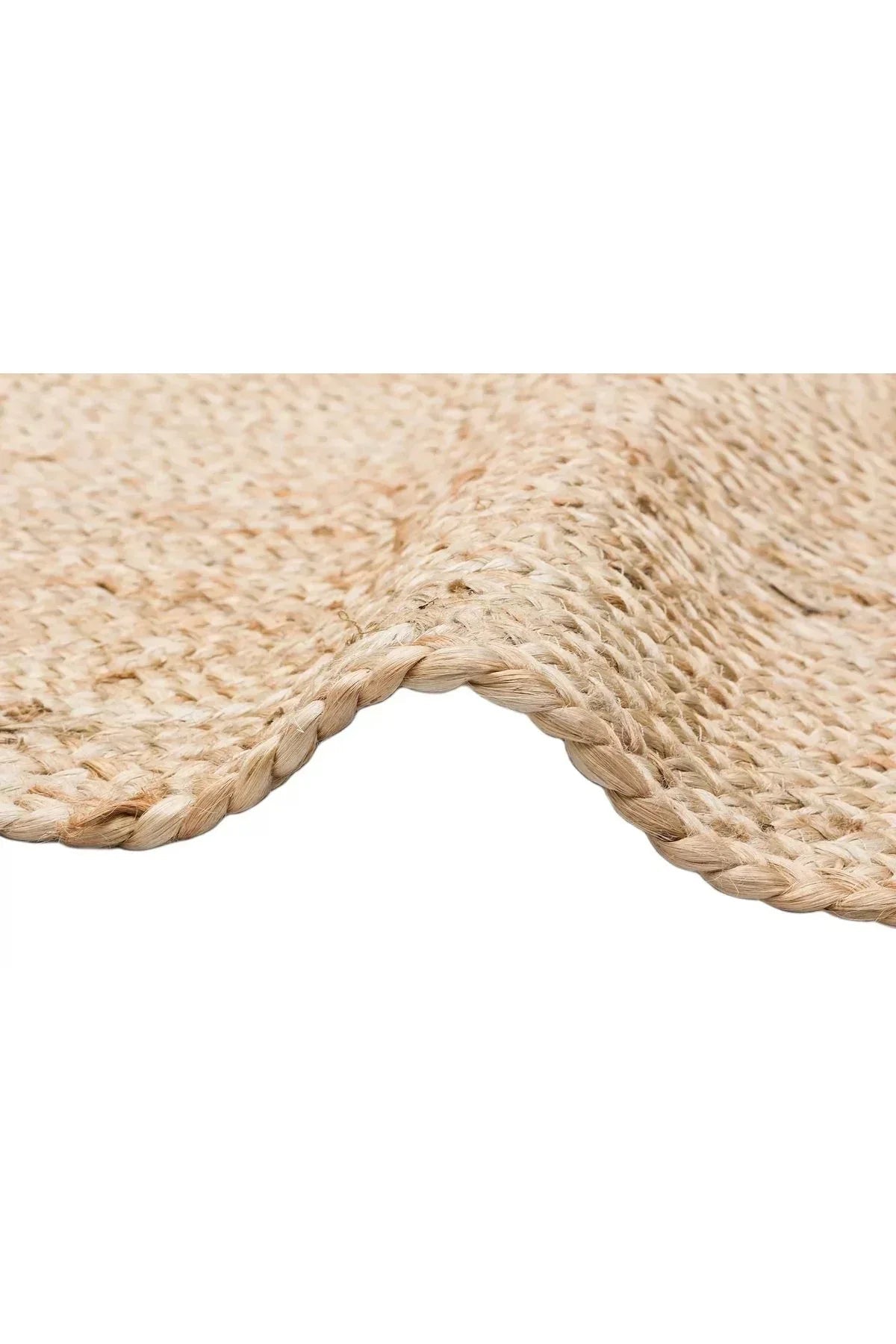 ECHO ECH 10 NATURAL El Dokuma Naturel Jüt Hasır Halı - HALI VAGONU