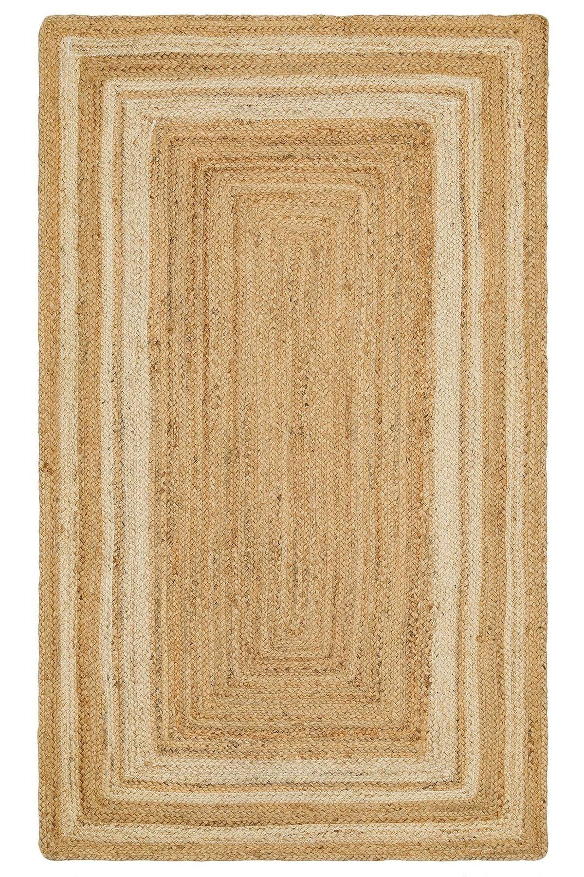 Echo Ech 10 Natural White Xw Flatweave El Dokuma Naturel Jüt Hasır Halı - HALI VAGONU