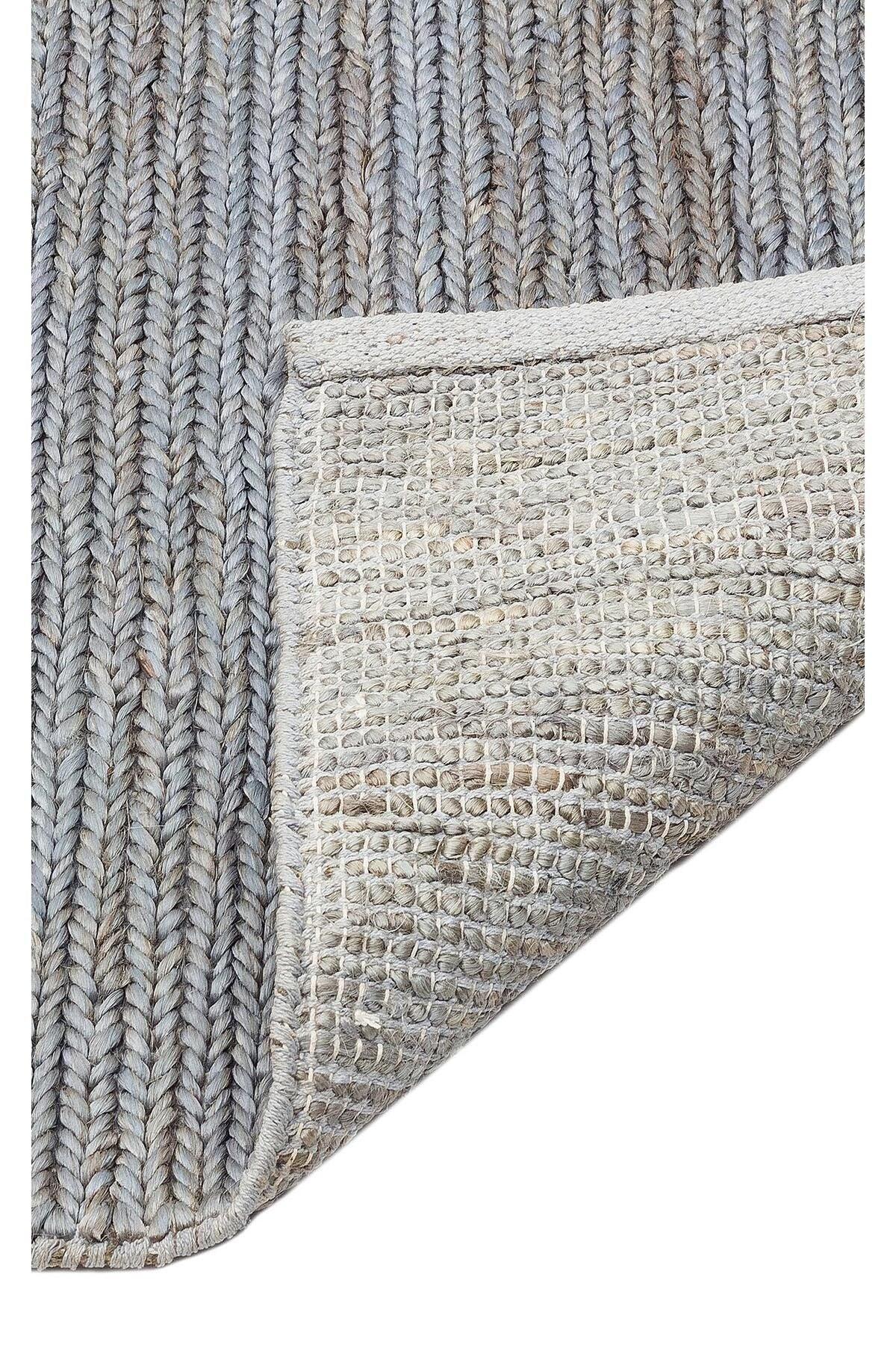 Fıne Chotı Fıne Slate Blue ( Sb03 ) El Dokuma Naturel Jüt Hasır Halı - HALI VAGONU