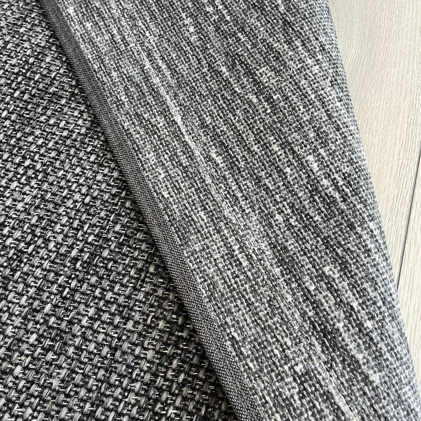 Gri Kumaş Bordürlü Gri Sisal Halı - El Yapımı, Evcil Hayvan Dostu, Modern Tasarım - HVSB03 - HALI VAGONU