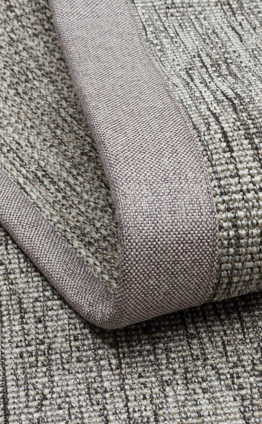 Gri Kumaş Bordürlü Sisal Halı - El Yapımı, Dayanıklı, Modern Tasarım - ZHR_2705_Grey_BRD_Grey - HALI VAGONU