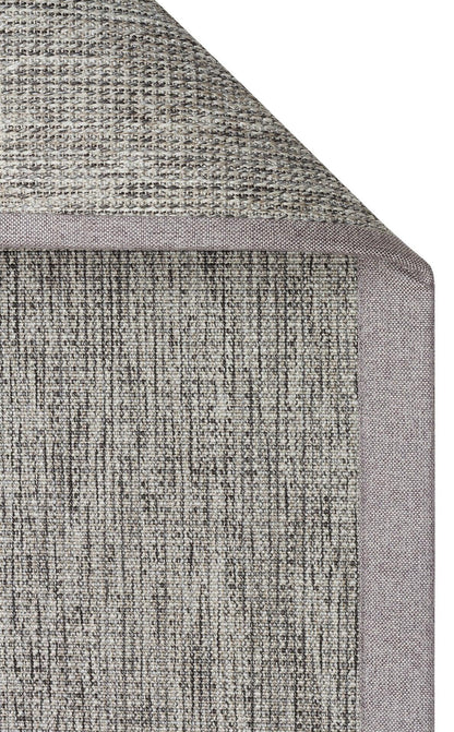 Gri Kumaş Bordürlü Sisal Halı - El Yapımı, Dayanıklı, Modern Tasarım - ZHR_2705_Grey_BRD_Grey - HALI VAGONU