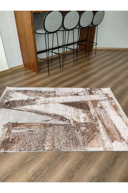 Halı Vagonu 16 Modern Stil Soyut Halısı Oturma Odası Yemek Odası Için Yıkanabilen Dekoratif Halı - HALI VAGONU