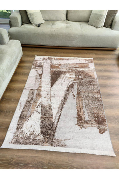 Halı Vagonu 16 Modern Stil Soyut Halısı Oturma Odası Yemek Odası Için Yıkanabilen Dekoratif Halı - HALI VAGONU