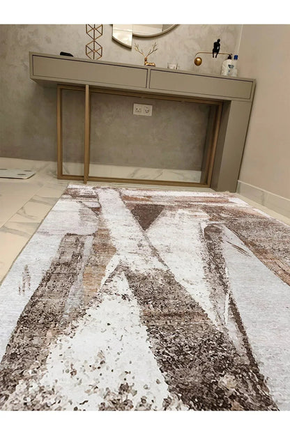Halı Vagonu 16 Modern Stil Soyut Halısı Oturma Odası Yemek Odası Için Yıkanabilen Dekoratif Halı - HALI VAGONU